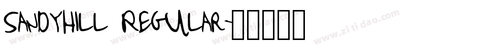 Sandyhill Regular字体转换